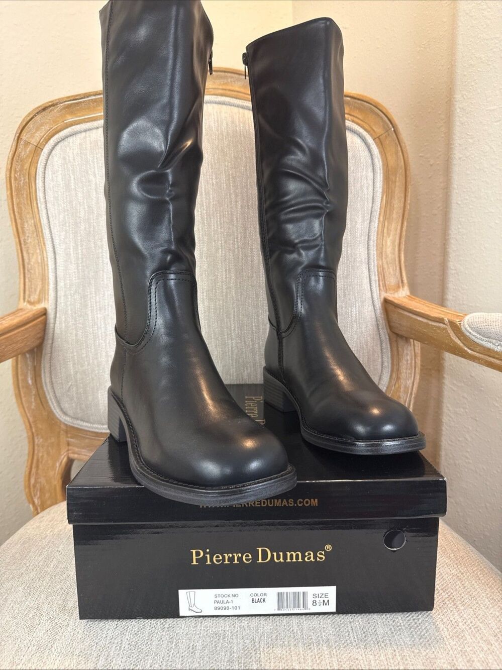Pierre Dumas Paula knee-high round toe casual minimalist business comfort riding - Picture 2 of 13